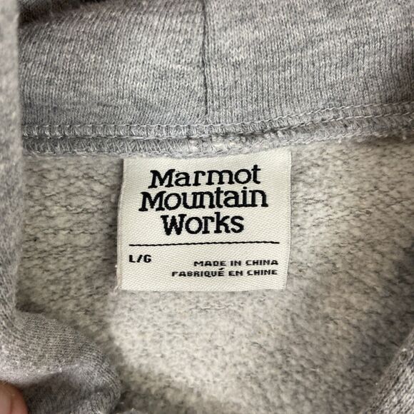 Marmot Mountain Works Hoodie Women's Large Gray Pullover Sweatshirt - Picture 5 of 7